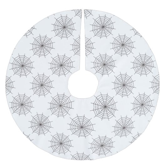 Halloween, Spider Web, Trick oder Treat, Boo Polyester Weihnachtsbaumdecke (Vorderseite)