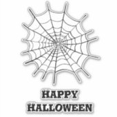 Halloween Spider Web und Eyeballs Aufkleber (Vorderseite)