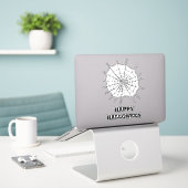 Halloween Spider Web und Eyeballs Aufkleber (Laptop auf Schreibtisch)