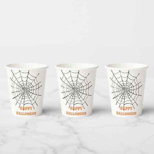 Halloween Spider Web und Eyeballs Pappbecher (Multi)