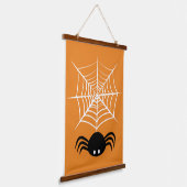 Halloween Spider Web Wandteppich Mit Holzrahmen (Gewinkelt)