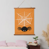 Halloween Spider Web Wandteppich Mit Holzrahmen (Schlafzimmer)