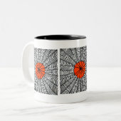 Halloween Spider Web Zweifarbige Tasse (Vorderseite Links)