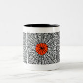 Halloween Spider Web Zweifarbige Tasse (Mittel)