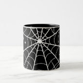 Halloween Spider Web Zweifarbige Tasse (Mittel)