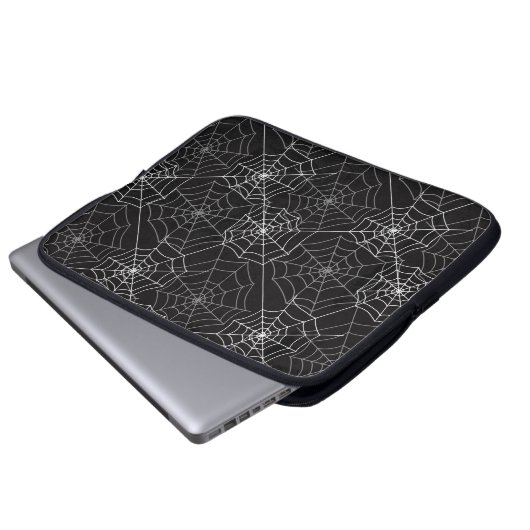 Halloween Spider Webmuster | Laptop Sleeve (Vorne Knopf)
