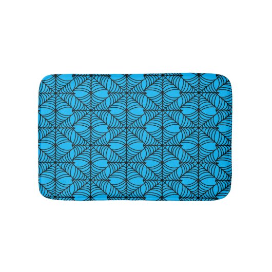 Halloween Spider Webs auf Blue Badematte (Vorderseite)