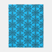 Halloween Spider Webs auf Blue Fleecedecke (Vorderseite)