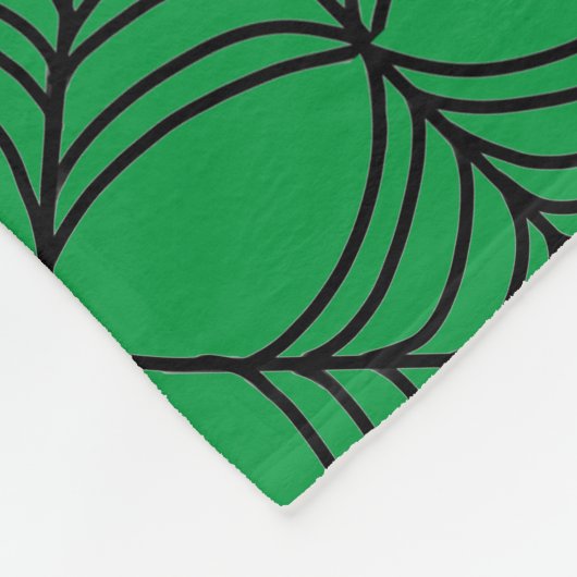 Halloween Spider Webs auf Green Fleecedecke (Ecke)