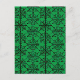 Halloween Spider Webs auf Green Postkarte