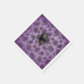 Halloween Spider Webs auf Lila Serviette (Ecke)