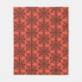 Halloween Spider Webs auf Orange Fleecedecke (Vorderseite)