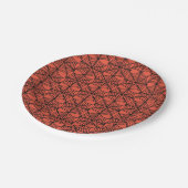 Halloween Spider Webs auf Orange Pappteller (Schrägansicht)