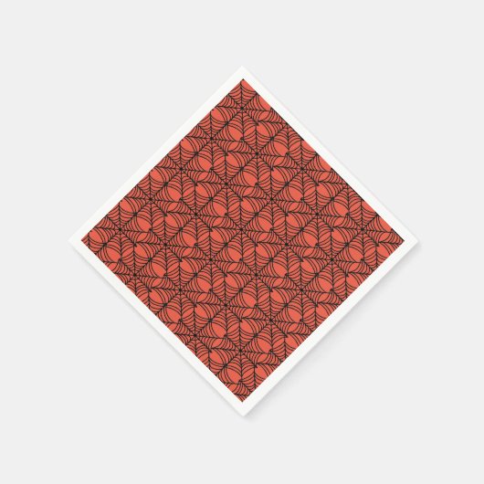Halloween Spider Webs auf Orange Serviette (Ecke)