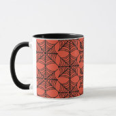 Halloween Spider Webs auf Orange Tasse (Links)