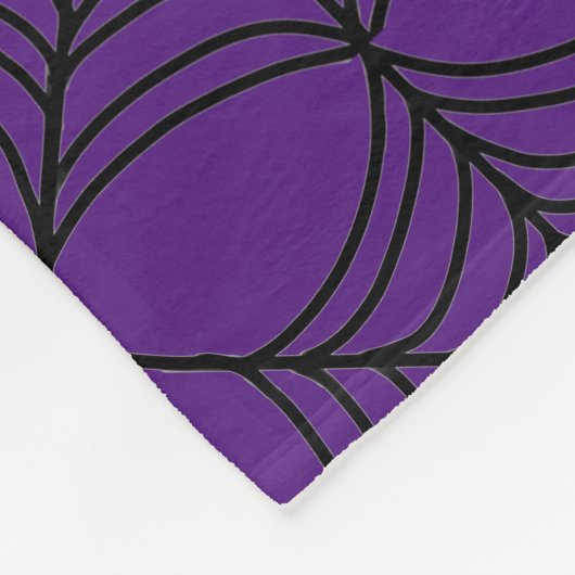 Halloween Spider Webs auf Purple Fleecedecke (Ecke)