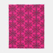 Halloween Spider Webs auf Rosa Fleecedecke (Vorderseite)