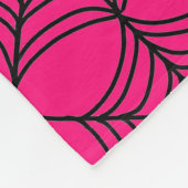 Halloween Spider Webs auf Rosa Fleecedecke (Ecke)