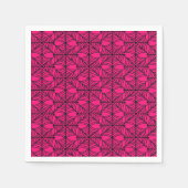 Halloween Spider Webs auf Rosa Serviette (Vorderseite)