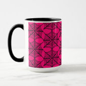 Halloween Spider Webs auf Rosa Tasse (Links)