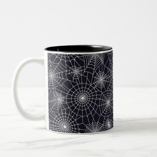 Halloween Spider Webs Coffee Tasse (Links)