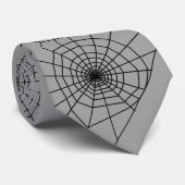 Halloween Spider Webs Gray Neck Tie Krawatte (Gerollt)