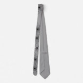 Halloween Spider Webs Gray Neck Tie Krawatte (Rückseite)