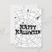 Halloween Spider Webs Hand Drawn Karte (Vorderseite)