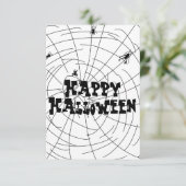Halloween Spider Webs Hand Drawn Karte (Stehend Vorderseite)