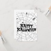Halloween Spider Webs Hand Drawn Karte (Vorderseite/Rückseite Beispiel)