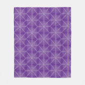 Halloween Spider Webs in Lila und weiß Fleecedecke (Vorderseite)