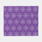 Halloween Spider Webs in Lila und weiß Fleecedecke (Vorderseite (Horizontal))