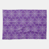 Halloween Spider Webs in Lila und weiß Geschirrtuch (Horizontal)