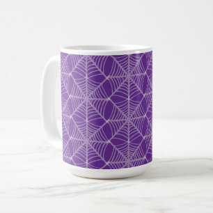 Halloween Spider Webs in Lila und weiß Kaffeetasse