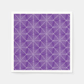 Halloween Spider Webs in Lila und weiß Serviette (Vorderseite)