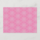 Halloween Spider Webs in Rosa und Weiß Postkarte (Vorderseite)