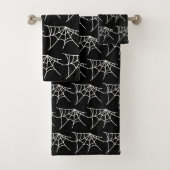 Halloween Spider Webs Muster Spooky Cobweb Badhandtuch Set (Insitu)