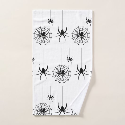 Halloween Spider Webs Muster Spooky Cobweb Badhandtuch Set (Handtuch)