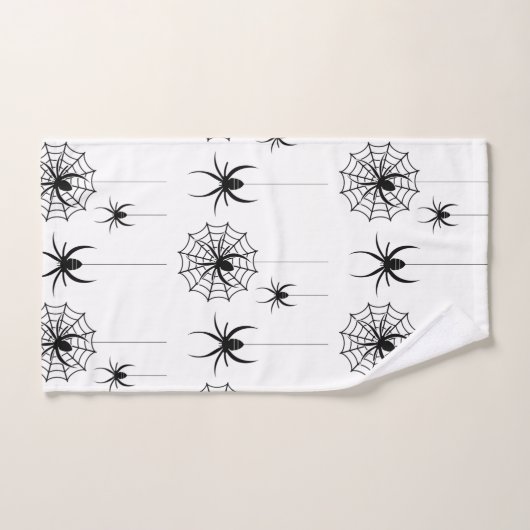 Halloween Spider Webs Muster Spooky Cobweb Badhandtuch Set (Handtuch)