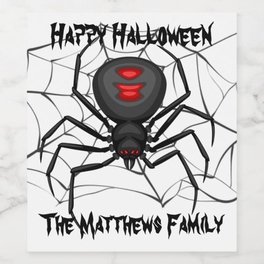 Halloween Spider Weinetikett (Einzelnes Label)