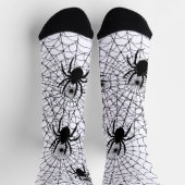Halloween Spiders and Spiderwebs Creepy Pattern Socken (Oben)