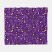 Halloween Spiders & Candy Lila Fleece Blanket (Vorderseite (Horizontal))