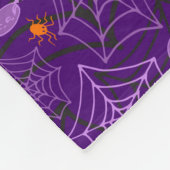 Halloween Spiders & Candy Lila Fleece Blanket (Ecke)