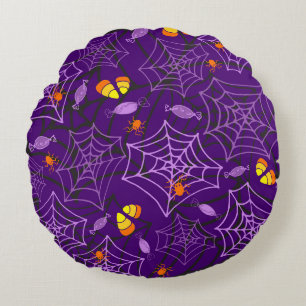 Halloween Spiders & Candy Lila Kissen