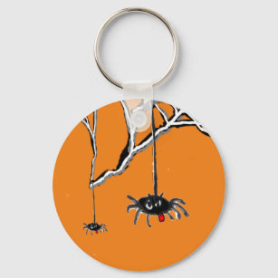 Halloween Spiders Cartoon Schlüsselanhänger