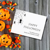 Halloween Spiders Creepy Web Schwarz-weiß Holiday Postkarte