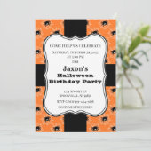 Halloween Spiders Geburtstagsparty Einladung (Stehend Vorderseite)