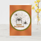 Halloween Spiders Karte (Gelbe Blume)