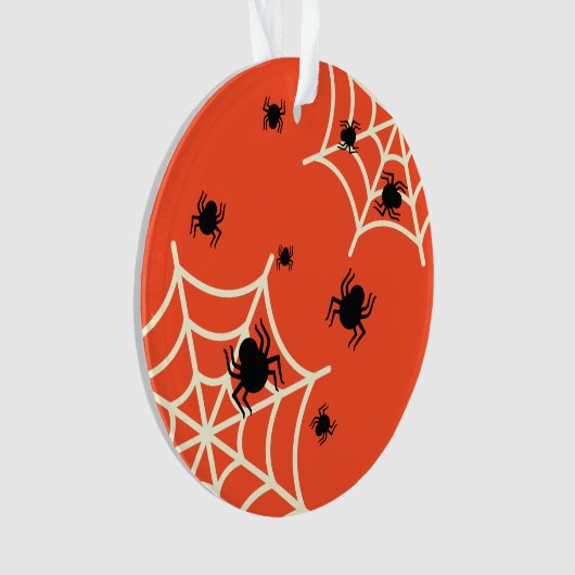 Halloween Spiders on Web Ornament (Vorderseite)