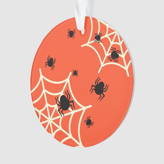 Halloween Spiders on Web Ornament (Vorderseite)